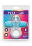 Play With Me Bull Vibrating Cock Ring - Blue
